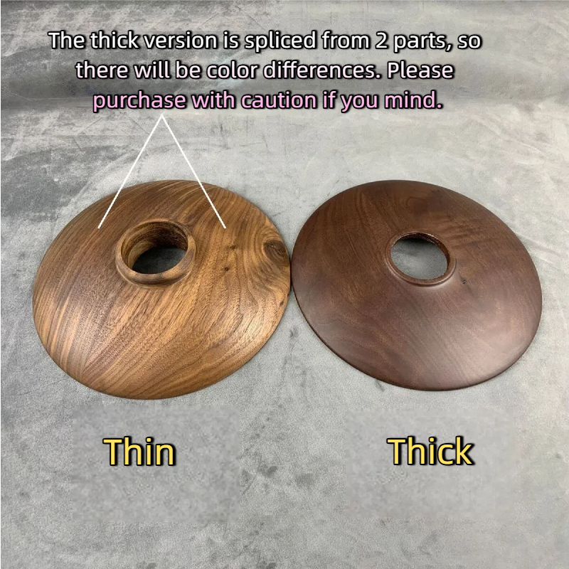 DIY Creative Solid Wood Lampshade: Handmade Black Walnut for Ceiling, Pendant, Wall & Table Lamps, Retro Lighting Accessory