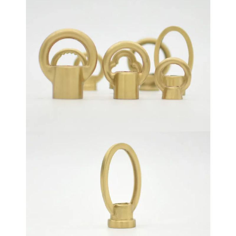 2-Pack Solid Brass Closed - Loop Ceiling Hook Rings: Heavy - Duty Load - Bearing Links for Bedroom Lighting Fixtures, Chandelier Chain Shortening & Socket Connection