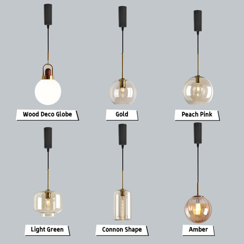 Track Pendant Lighting Modern H Track Lighting Heads Adjustable Height Decorate for Kitchen, Dining Room,loft aisle bar Glass Globe (Bulb & Track Rail NOT included)