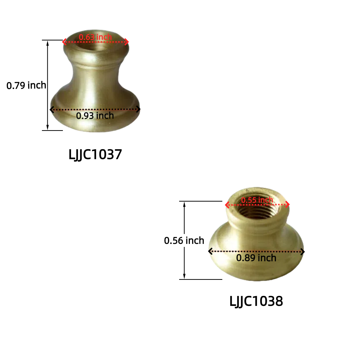 4 - Pack Pulley - shaped Brass Turned Parts for Bohemian Tassel Table & Floor Lamps DIY Assembly (for Indoor Use)