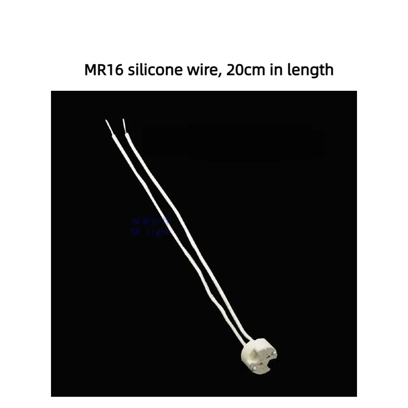 Kiven MR16  Recessed Mini Spotlight Lamp Cup, Ceramic Lamp Base, Lamp Pin, Socket & Wire Plug