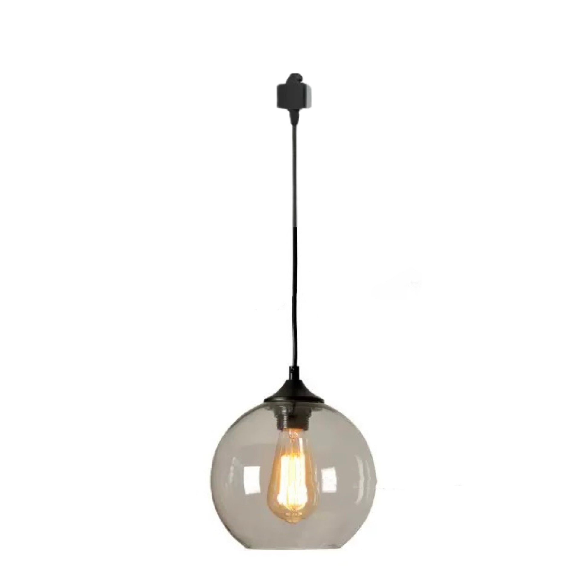 Track Light Pendant Blue/Brown Color Modern E26 H/J Type Track Lighting Pendant with Crystal Globe Glass Shade 1pc