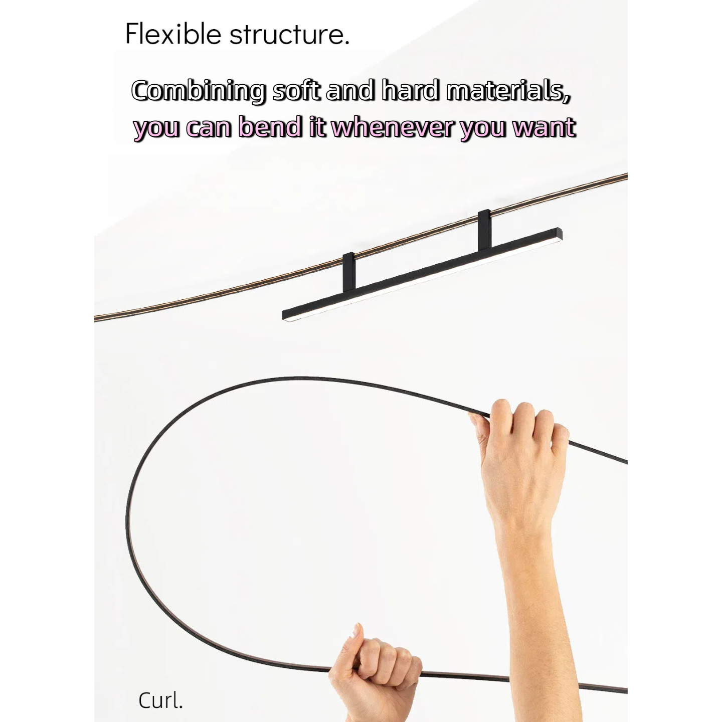 Kiven Semi - Flexible Golden Track Strip: Moldable, Surface - Mounted for Home & Clothing Stores, Track Light