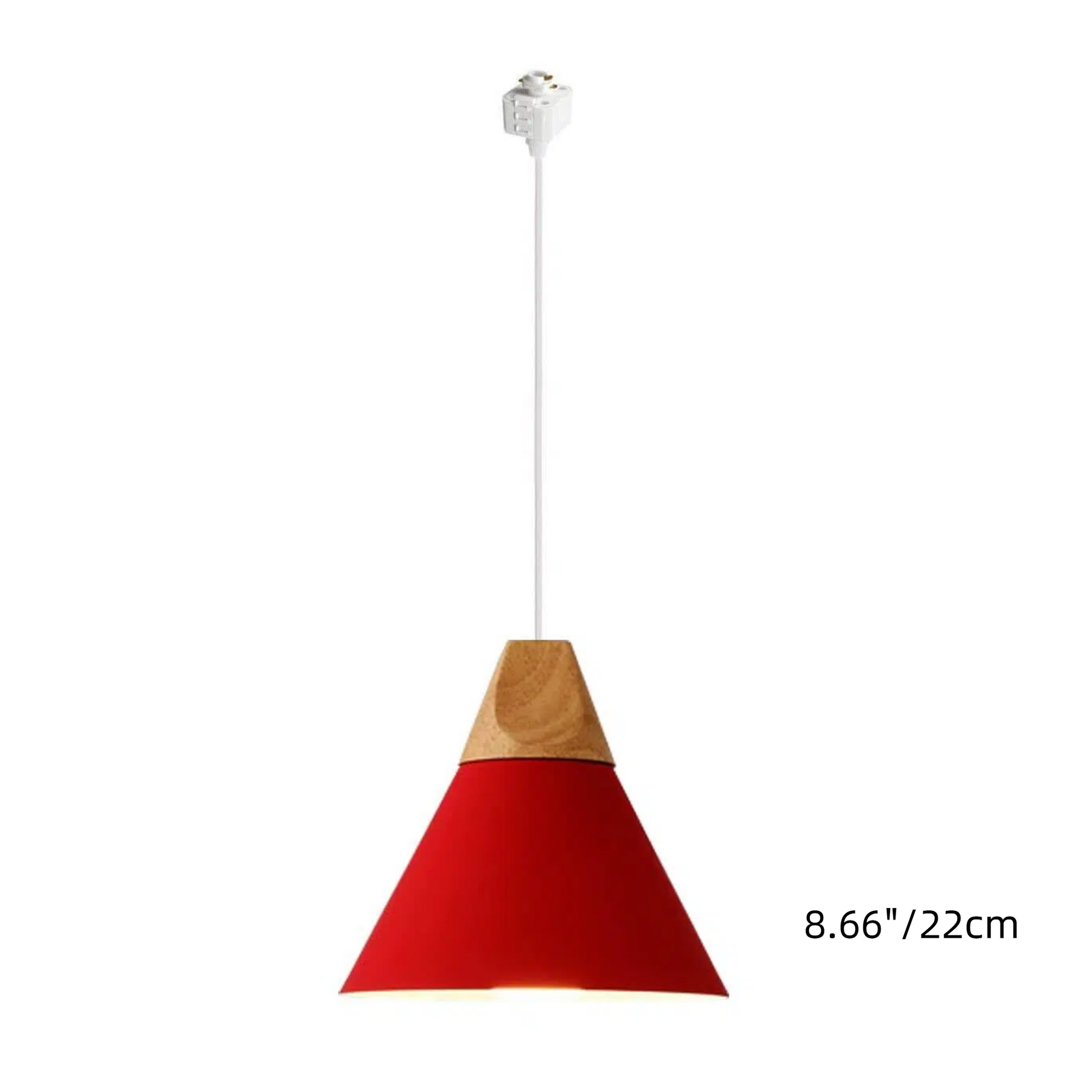 H-Type Track Pendant Lighting White Scandinavian Style Pendant Lights for Kitchen, Dining Room, Bedroom Modern Wood and Aluminum Light(Bulb & Track Rail NOT included)