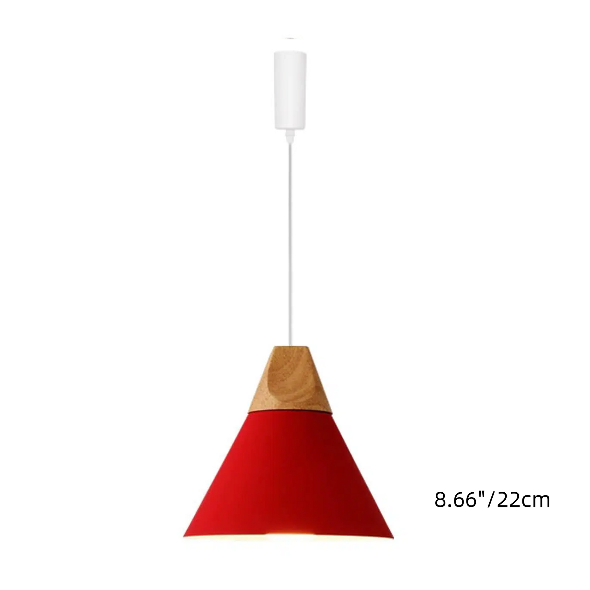 H-Type Track Pendant Lighting White Scandinavian Style Pendant Lights for Kitchen, Dining Room, Bedroom Modern Wood and Aluminum Light(Bulb & Track Rail NOT included)