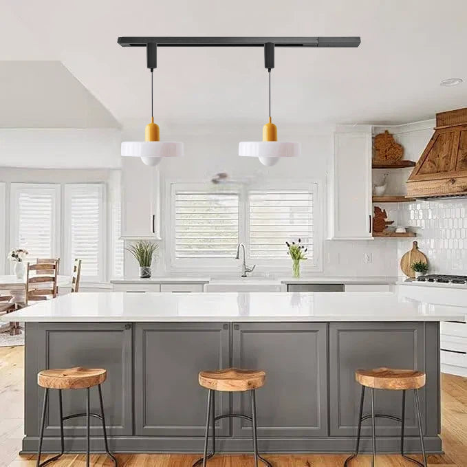 Kiven Minimalist Geometric Pendant Light with "Ring + Sphere" Double Shape, Compact Size Perfect for Hanging Over Dining Table, Bar & Kitchen Island