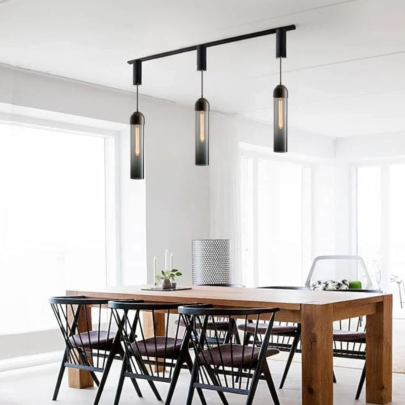 Kiven Nordic - Style Hanging Light: Transparent Glass Beauty for Dining, Bedroom & Commercial Areas