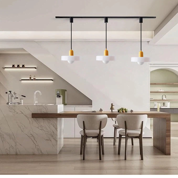 Kiven Minimalist Geometric Pendant Light with "Ring + Sphere" Double Shape, Compact Size Perfect for Hanging Over Dining Table, Bar & Kitchen Island