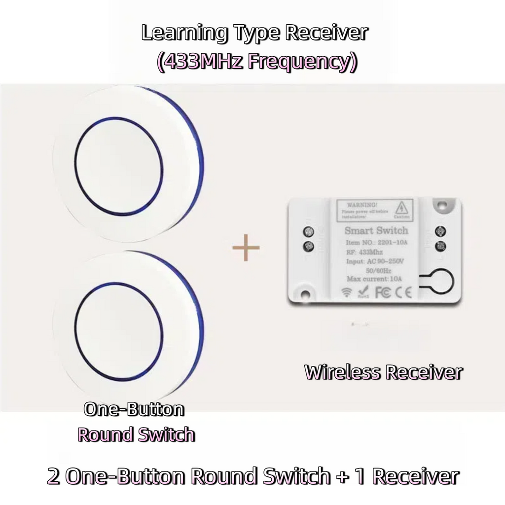 Wireless Smart Switch Kit for DIY Home Lighting Control (for Indoor Use)