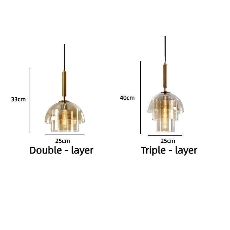 Kiven Nordic Modern Minimalist Single - Head Glass Hanging Light, Luxurious Appeal, Ideal for Dining Venues, Cafes, Bedrooms, Commercial Stores & Bar Spaces