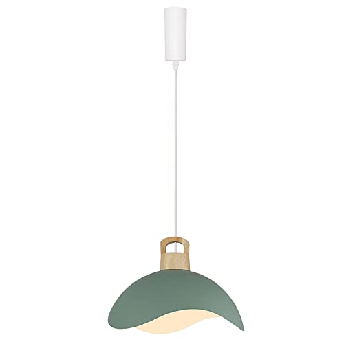 Kiven H-Type Track Lighting, Modern Halo Track Pendant Light with Blue Iron Shade, Adjustable Length Track Light Pedant for Bedroom Kitchen Home Lighting, 1-Light