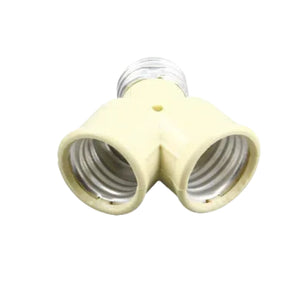 Kiven  E26 1-to-2 Light Socket, Y-Shaped Adapter for Central & South America, US Standard Splitter Dual Light Base(Customizable)