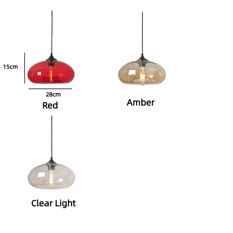 Kiven Nordic Glass Single - Head Pendant: Chic Lighting for Dining Rooms, Bedside & Bar Counters