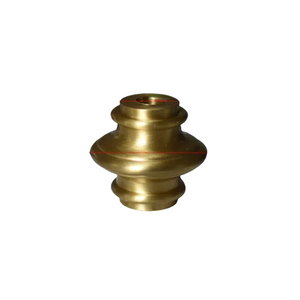 Brass turned component for DIY Bohemian tassel table lamp assembly. Brass components with M10X1 internal threads.