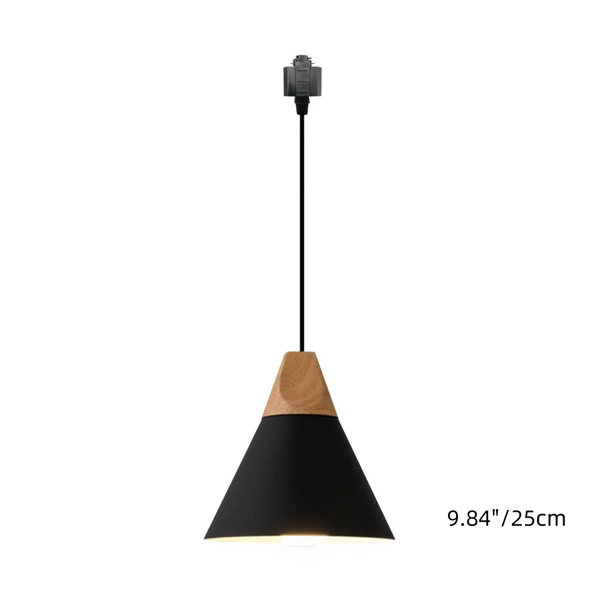 H-Type Track Pendant Lighting White Scandinavian Style Pendant Lights for Kitchen, Dining Room, Bedroom Modern Wood and Aluminum Light(Bulb & Track Rail NOT included)