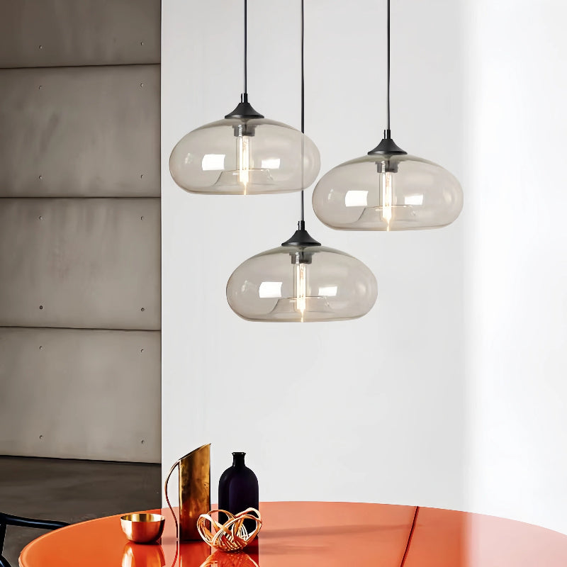 Kiven Nordic Glass Single - Head Pendant: Chic Lighting for Dining Rooms, Bedside & Bar Counters