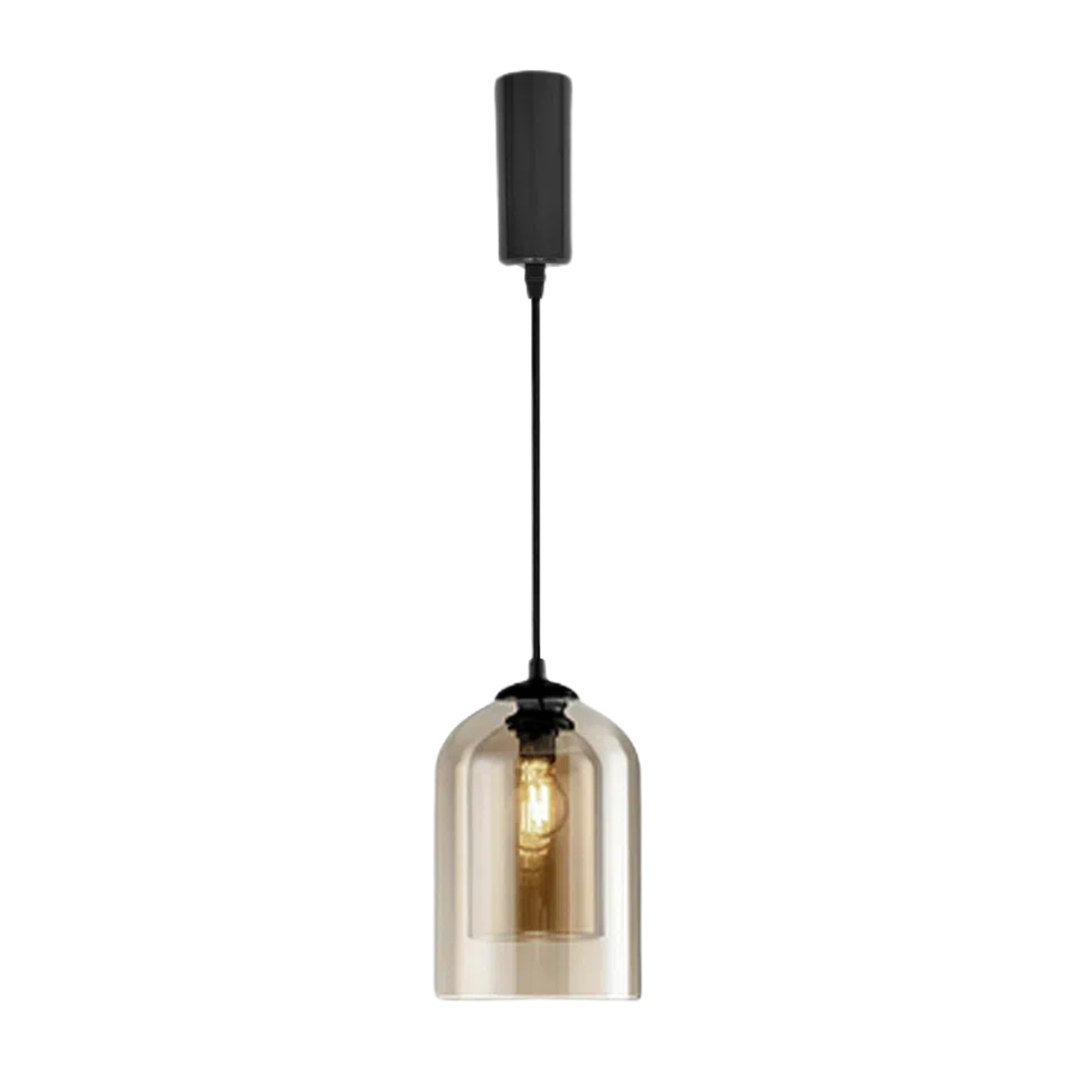 Kiven Track Pendant Lighting Amber H Type Adjustable Height for Kitchen, Dining Room Scandinavian Style Modern Glass (Bulb & Track Rail NOT included)