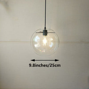 Track Mount Lighting Glass Globe Diameter 9.8inches Pendant Kitchen Island Light