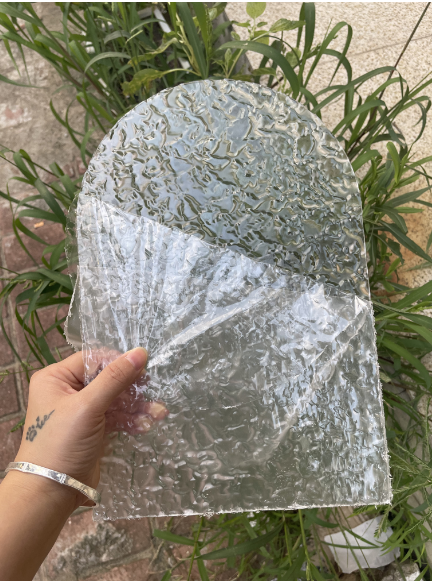 2-Pack Acrylic Sheet for Lighting Fixtures: Transparent with Stone Pattern, UV Customizable