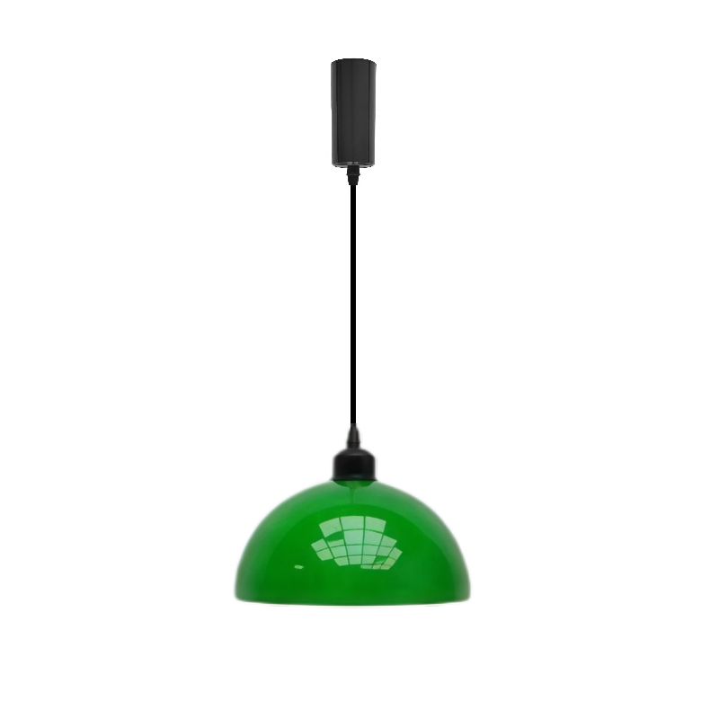Kiven Retro H Track Pendant Light, Nordic Vintage American Farmhouse Industrial Green Glass Shade, for Cafe Bar Restaurant Hallway Lighting
