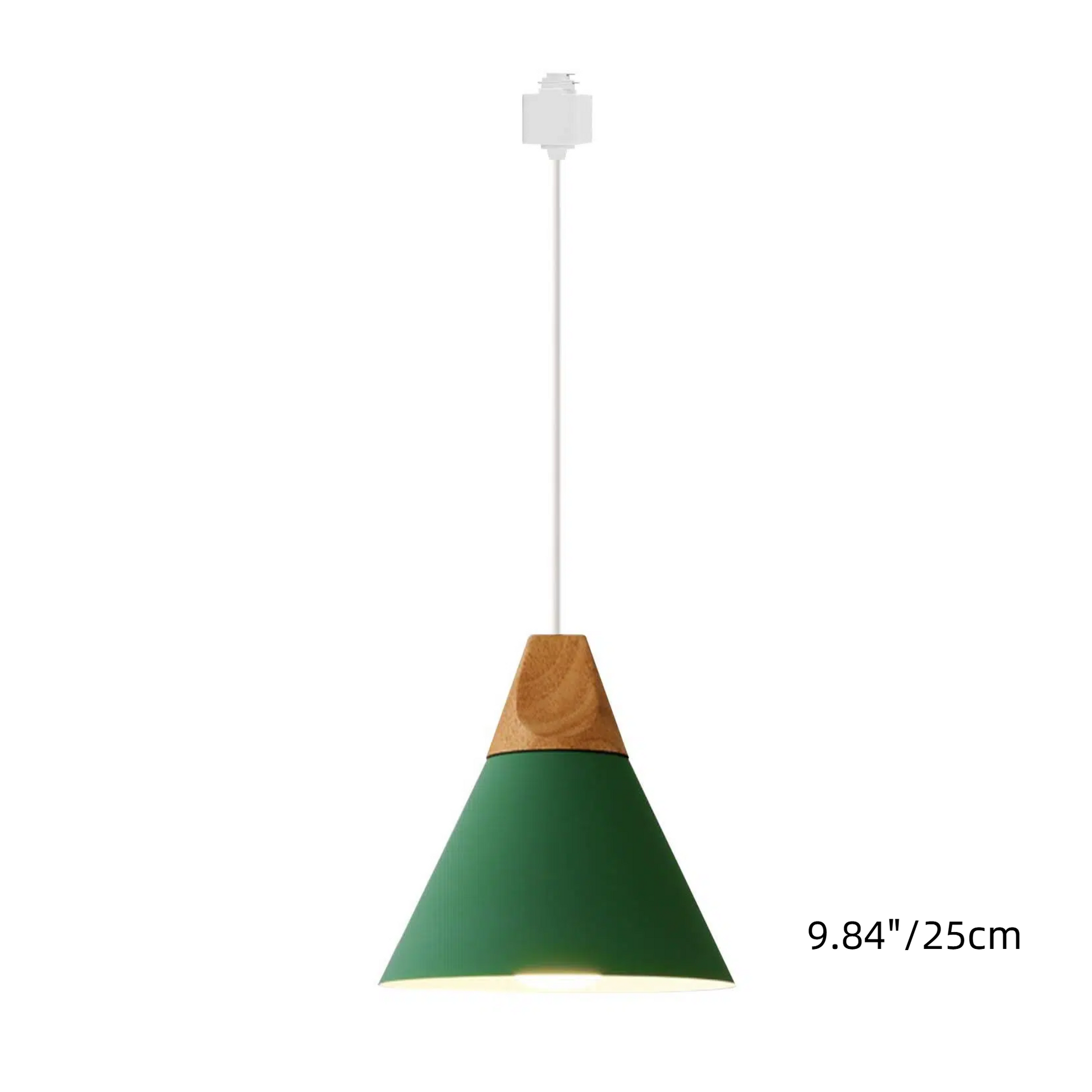 H-Type Track Pendant Lighting White Scandinavian Style Pendant Lights for Kitchen, Dining Room, Bedroom Modern Wood and Aluminum Light(Bulb & Track Rail NOT included)