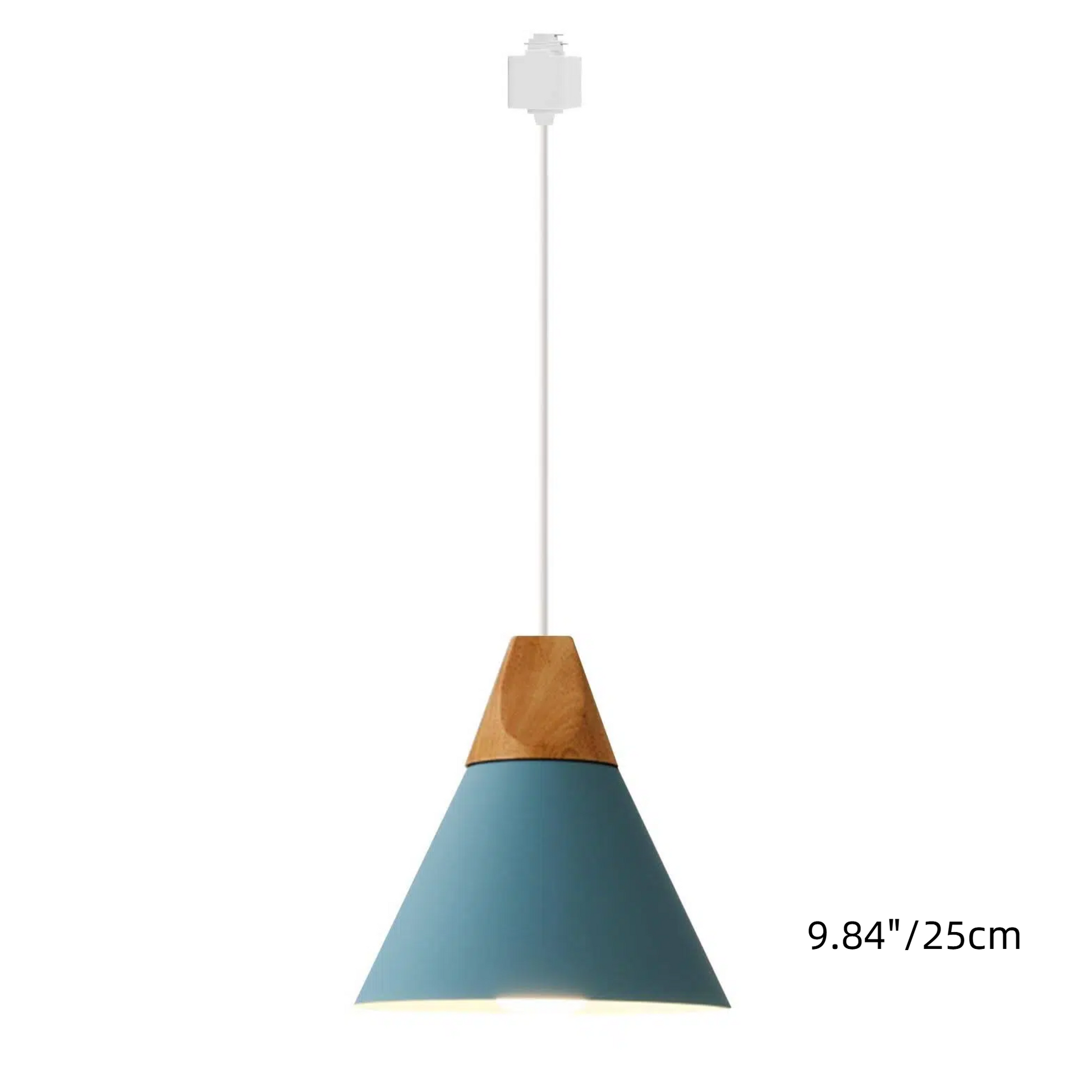 H-Type Track Pendant Lighting White Scandinavian Style Pendant Lights for Kitchen, Dining Room, Bedroom Modern Wood and Aluminum Light(Bulb & Track Rail NOT included)