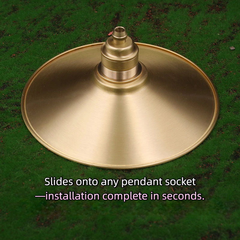 Kiven Solid Brass Industrial Retro Pendant Lamp Shade for Edison E26/E26 Bulbs – Copper Head Light Bar Canopy Glare Guard