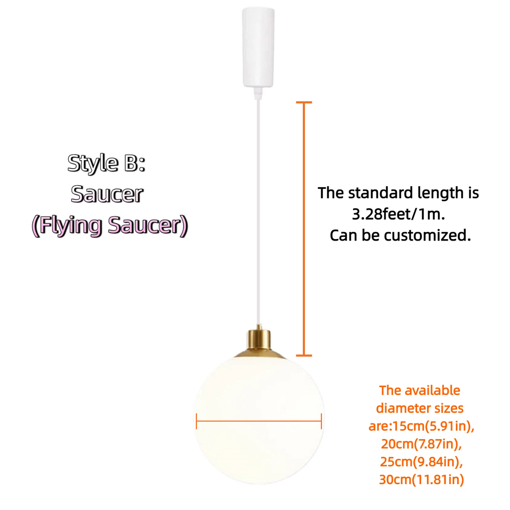 Kiven Gold and Milk White Glass Globe Pendant Lights for Nordic Style Dining, Bar, and Boutique Displays - DIY Assembly for Indoor Use