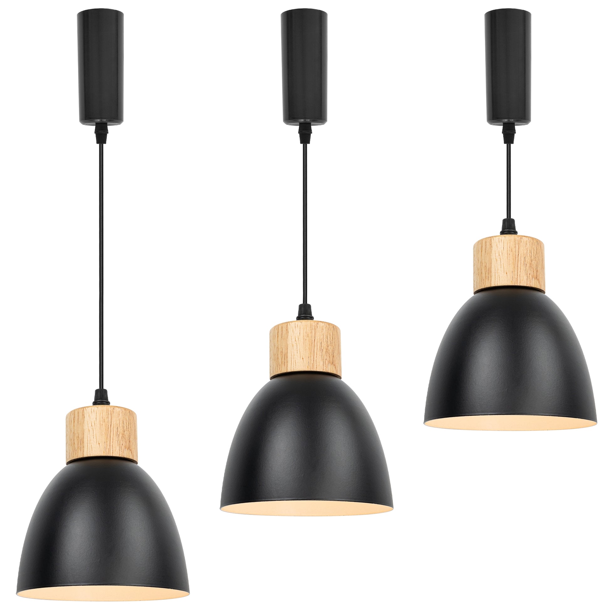 Kiven 3-Lights H-Type Track Pendant Lights, Dimmable Track Mount Pendant Lighting Fixtures White/Blue Macaron Aluminum Shade Adjustable Height