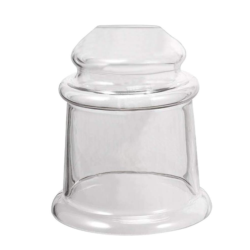 Clear glass replacement shade for Kiven lighting fixtures, bell-shaped design, perfect for ceiling pendants and wall sconces.