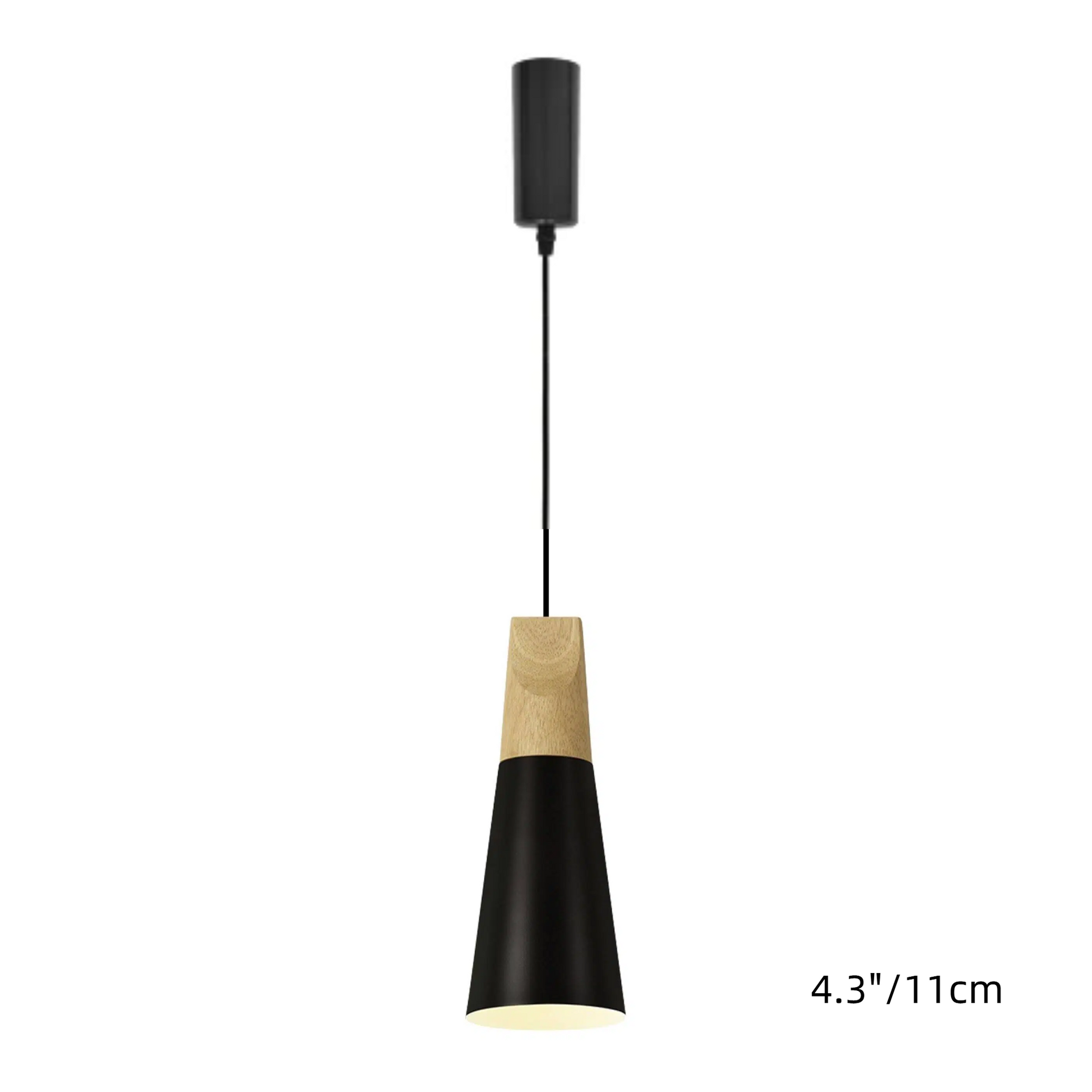 H-Type Track Pendant Lighting White Scandinavian Style Pendant Lights for Kitchen, Dining Room, Bedroom Modern Wood and Aluminum Light(Bulb & Track Rail NOT included)