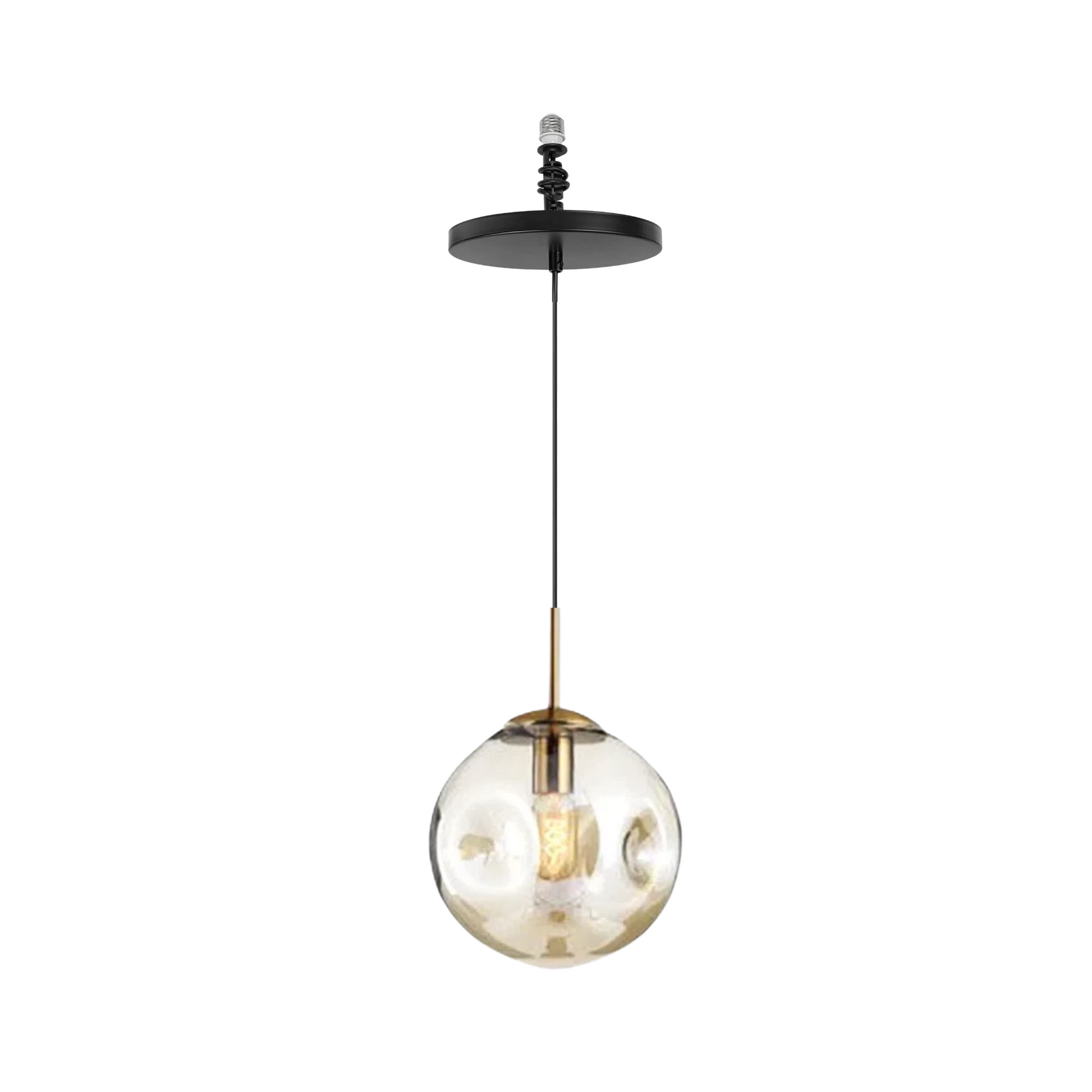 H Track Lighting Heads Adjustable Height Glass Globe lampshade Art Modern H Type Track Lighting Pendant for Kitchen, Gallery 1-Light (Bulb & Track Rail NOT included)