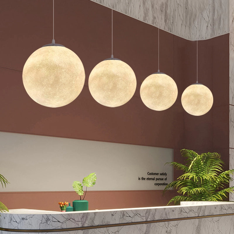 Kiven Nordic Style H & J Track Lunar Pendant Lights for Creative Display Windows, Dining Rooms, and Bars - Ideal for Fashion Stores and Commercial Use (Indoor Lighting)