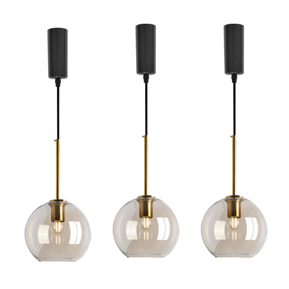 Track Pendant Lighting Modern H Track Lighting Heads Adjustable Height Decorate for Kitchen, Dining Room,loft aisle bar Glass Globe (Bulb & Track Rail NOT included)