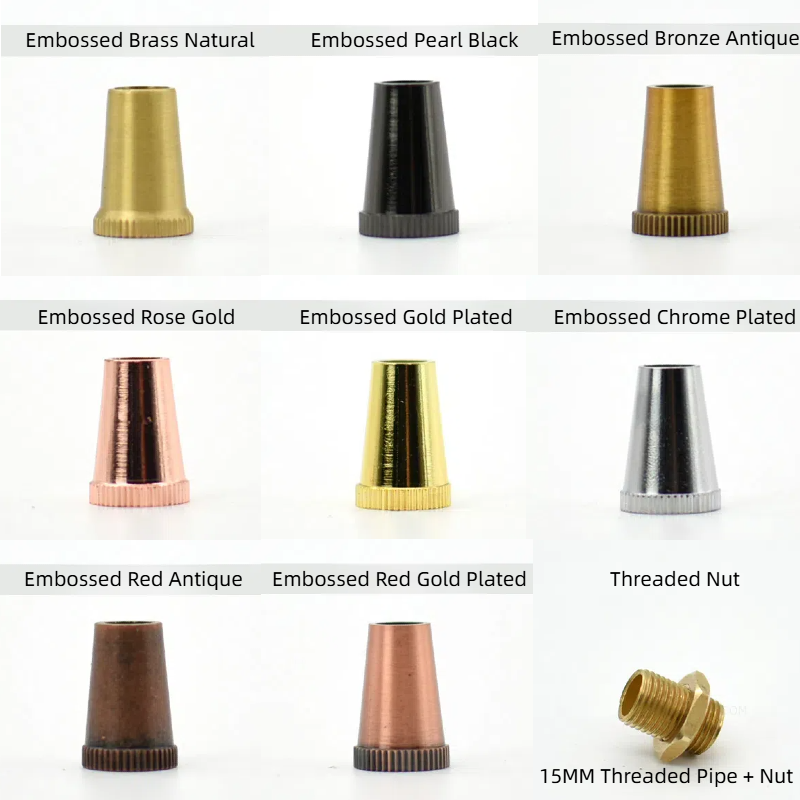 4-Pack Solid Brass Pointed Cable Clamps: Retro Wire Fixing Copper Fittings for Lamp Head & Chassis Cable Securing