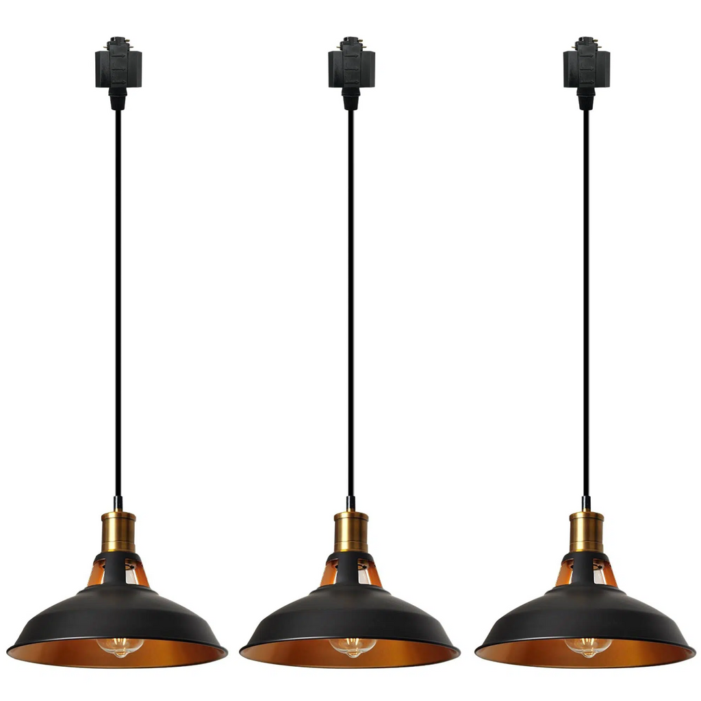Adjustable Height Track Lighting Pendants 4 Ft Cord Interior in Gold Macaron Style Track Mount