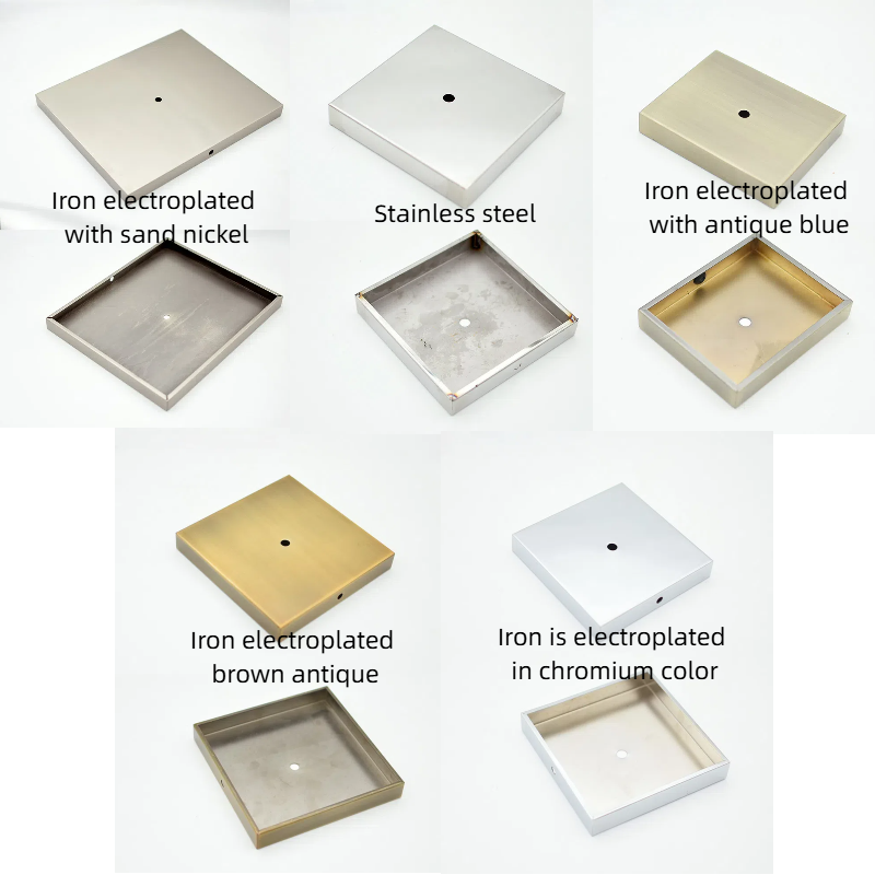 Square Base for Table Lamps: Stainless Steel Thick - Gauge, Alloy with Chrome Plating – Ceramic Lighting Accessories & Ornaments