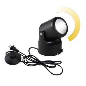 Kiven LED Accent Uplight with Foot Control On Off Switch， Handheld Sized Portable Spot Light, Black