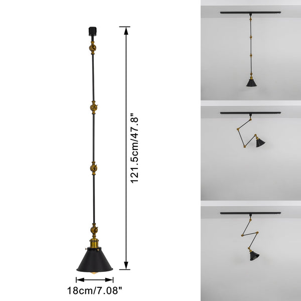 Adjustable Black & Bronze Track Lamp. Vintage design, offering flexible lighting solutions for various spaces.