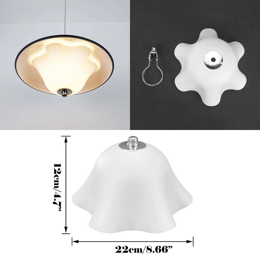 Kiven 8.6" Clip-On Small Acrylic Lamp Shade | Standard & Full Customization Available