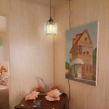Load image into Gallery viewer, Hanging Light Plug In Outlet Corded Modern Crystal Shade E26 Base Living Lamp