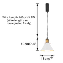 Load image into Gallery viewer, Remote Control RGB LED White Track Pendant Light Brown Bronze E26 Base Adjusted Fixture Vintage Style