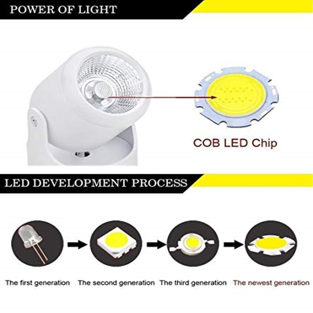 Kiven LED Accent Uplight with Foot Control On Off Switch， Handheld Sized Portable Spot Light, Black