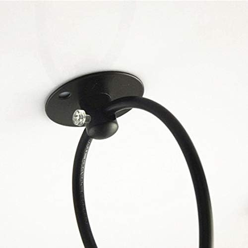 Kiven 10 Pcs Ceiling Canopy Kit Cable Clip Wire Clamp, Nylon Screw Mounting Cord Fastener Clips Replacement Kit DIY Ceiling Spider Lamp Light Decorative for Fitting Chandelier Lamp DIY,Matte Black(Customizable)