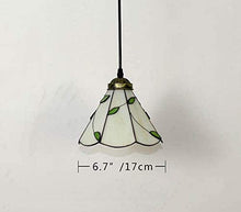 Load image into Gallery viewer, Tiffany Retro Glass Shade H-Type Track Pendant Light