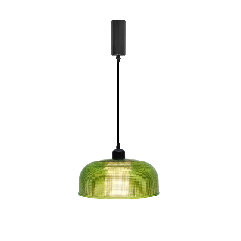 Kiven Retro H Track Pendant Light, Nordic Vintage American Farmhouse Industrial Green Glass Shade, for Cafe Bar Restaurant Hallway Lighting