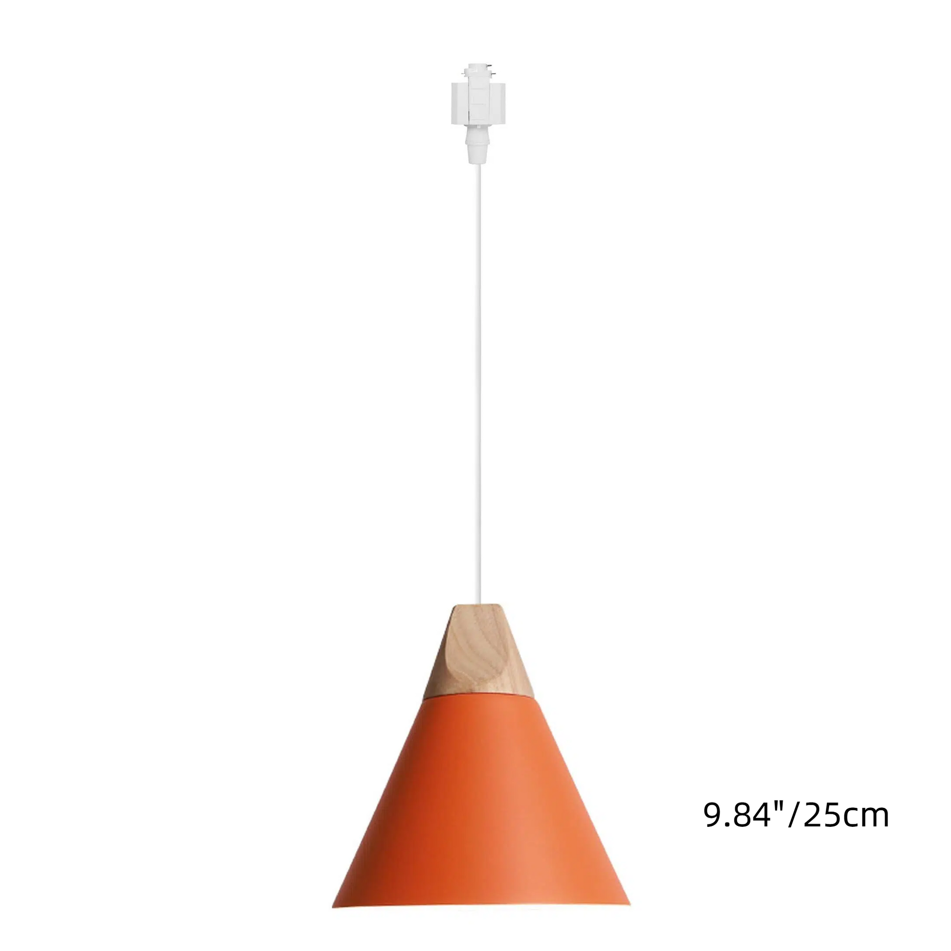 H-Type Track Pendant Lighting White Scandinavian Style Pendant Lights for Kitchen, Dining Room, Bedroom Modern Wood and Aluminum Light(Bulb & Track Rail NOT included)
