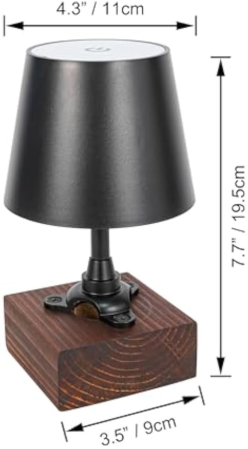 Kiven Cordless Table Lamp,Set of 2 Dimmable Bedside Lamps for Nightstand with 3 Colors Mode, Farmhouse Rechargeable Desk Lamps for Reading Home Decor Bedside TD1037