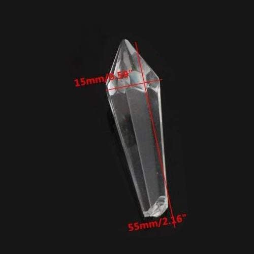 Kiven 10pcs Crystal drops Clear Crystal Prisms Drop 2.17" (55mm) with rings Glass Chandelier Lamp Part Pendant hanging drops parts PJ0030x10