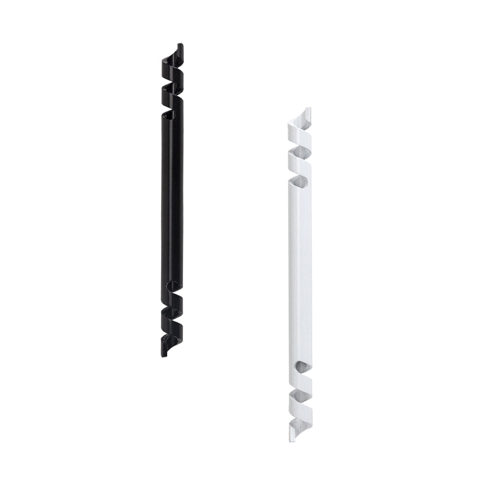 Black and white iron cord winder for pendant lights. Ideal for DIY lighting and cord length adjustment.